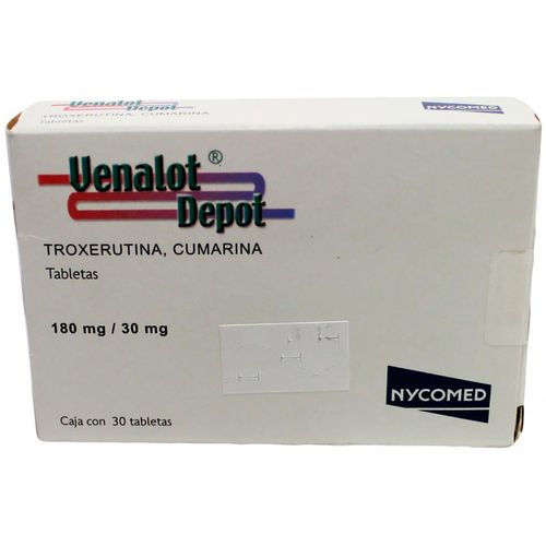 Tabletas Venalot Depot 180mg/30mg Caja con 30 Tabletas