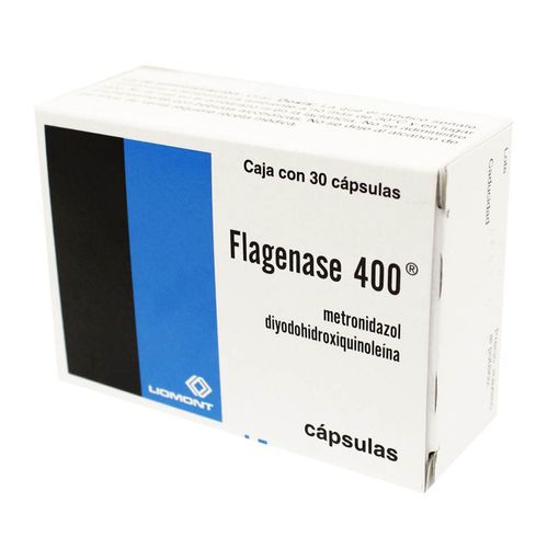 Cápsulas Flagenase 400 Caja con 30 Cápsulas