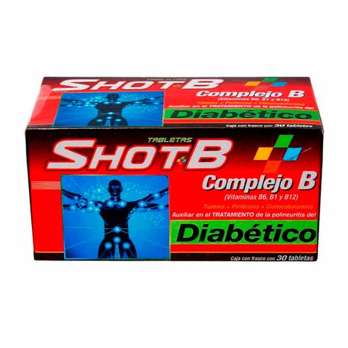 Tabletas Shot B Diabético Caja con 30 Tabletas