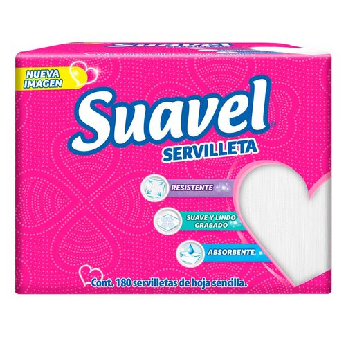 Servilletas Suavel Hoja Sencilla 180 Servilletas