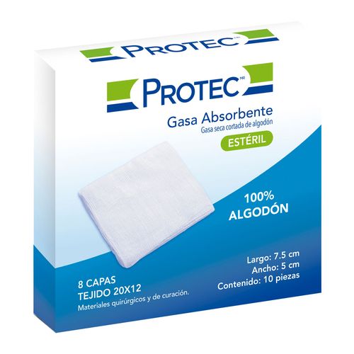 Gasas Protec (7.5cm x 5cm) 10 Gasas