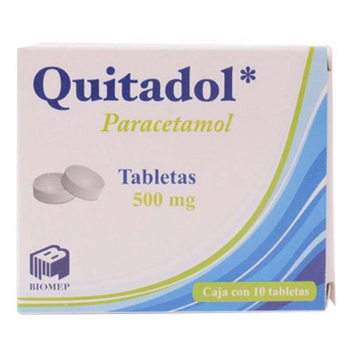 Tabletas Quitadol 500mg Caja con 10 Tabletas