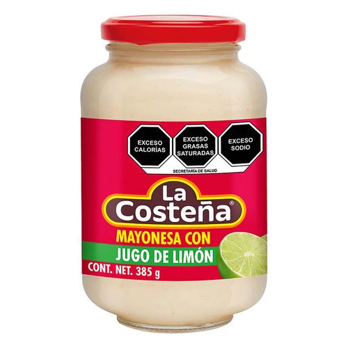 Mayonesa La Costeña con Jugo de Limón 385g