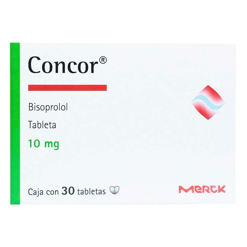 Tabletas Concor 10mg Caja con 30 Tabletas