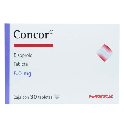 Tabletas Concor 5.0mg Caja con 30 Tabletas