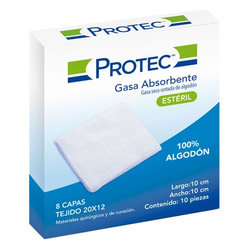 Gasas Protec (10cm x 10cm) 10 Gasas