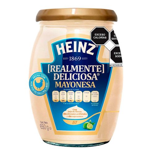 Mayonesa Heinz Original Frasco de Vidrio 650g