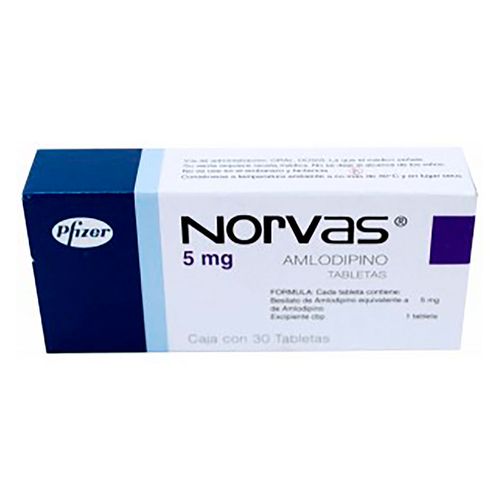Tabletas Norvas 5mg Caja con 30 Tabletas