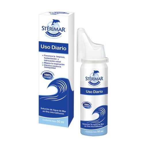 Solución Nasal de Agua de Mar Stérimar Uso Diario 50ml