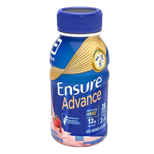 Suplemento Alimenticio Ensure Advance Alimentación Especializada Fresa 237ml