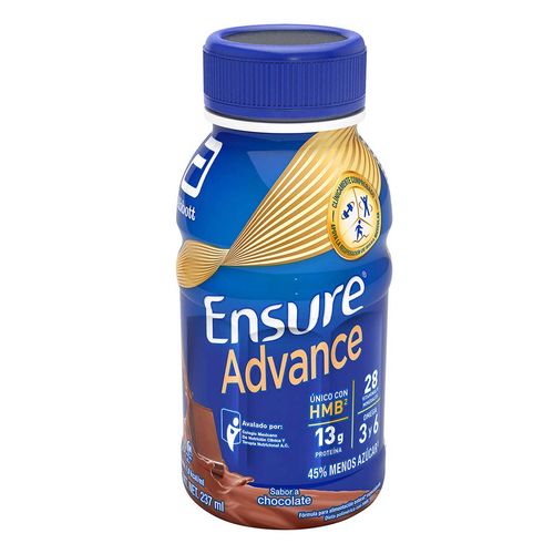 Suplemento Alimenticio Ensure Advance Alimentación Especializada Chocolate 237ml