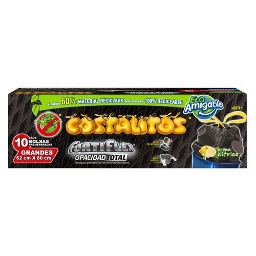 Bolsas para Basura Costalitos Opacidad Total Grandes 10 Bolsas