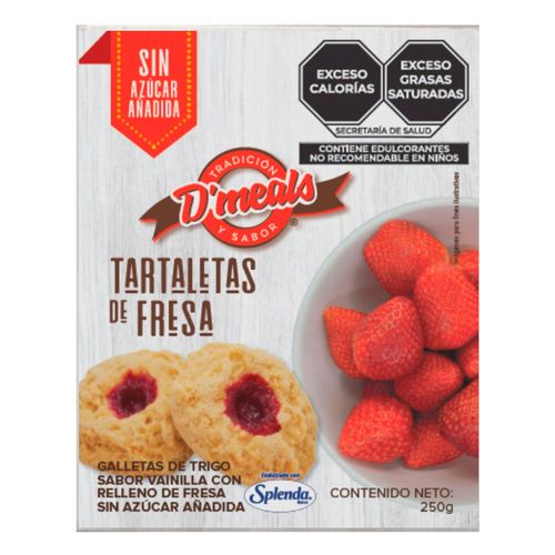 Galletas D'meals Tartaletas de Fresa sin Azúcar 250g
