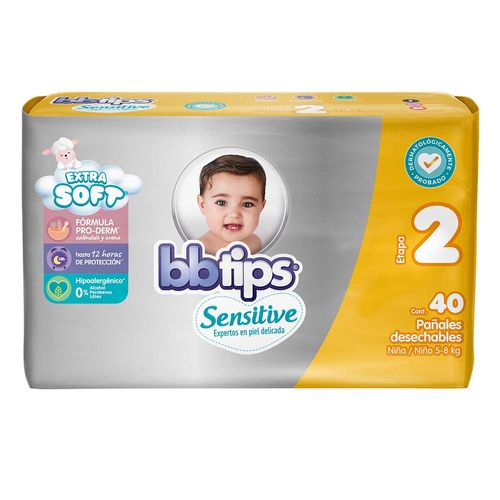 Pañales Bbtips Sensitive Talla 2 40 pañales