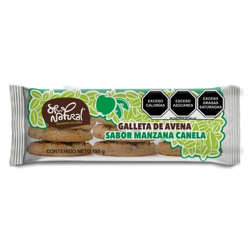Galleta Sr. Natural Avena Manzana Canela 195g