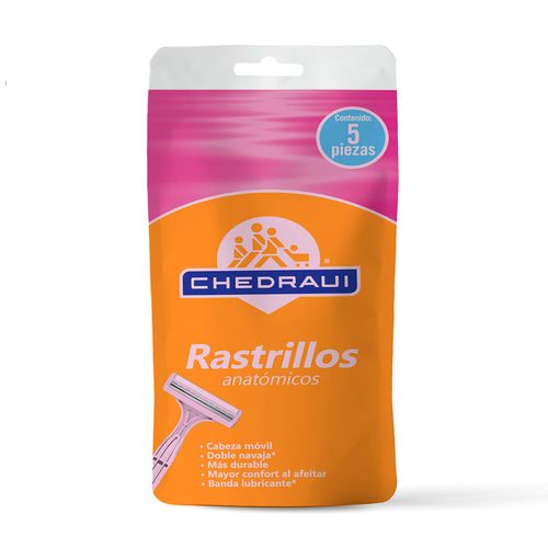 Rastrillos Desechables Chedraui Anatómicos de 2 Hojas 5 Rastrillos