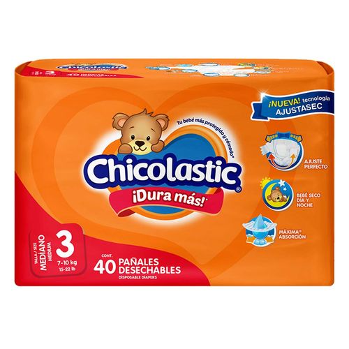 Pañales Chicolastic Talla 3 Mediano 40 pañales