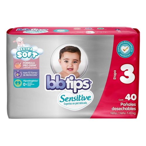 Pañales Bbtips Sensitive Talla 3 40 pañales