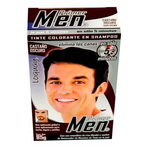 Tinte para Caballero Loquay Primer Men Castaño Oscuro 85g