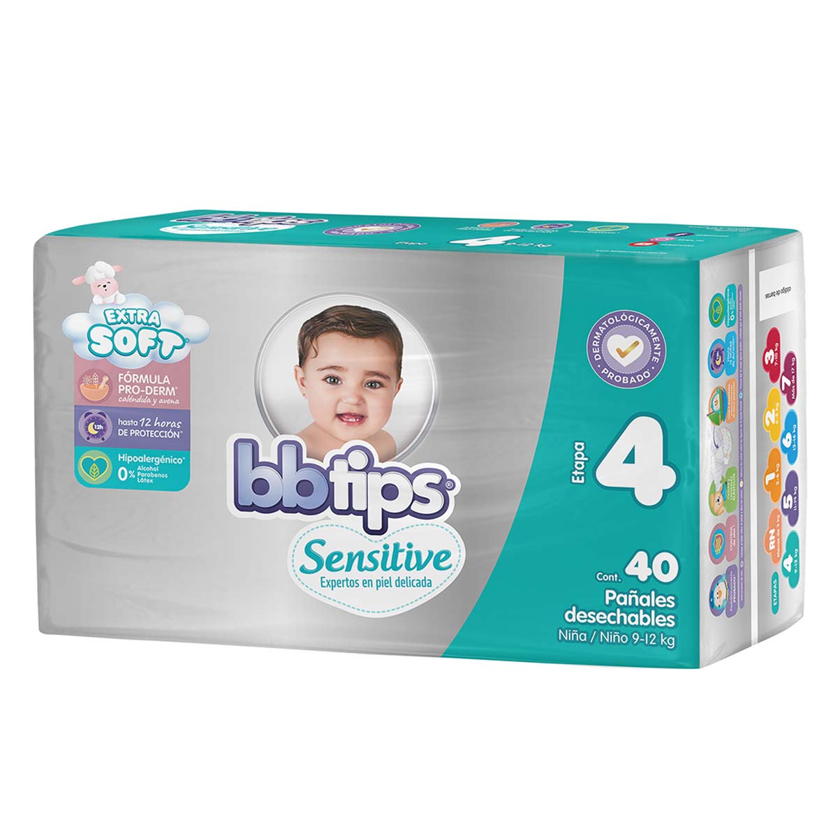 Pañales Bbtips Sensitive Talla 4 40 pañales | Chedraui
