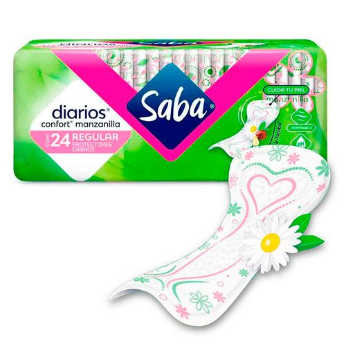 Pantiprotectores Saba Diarios Confort Regulares 24 Protectores