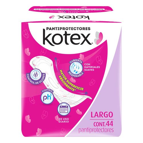 Pantiprotectores Kotex Largo 44 Protectores