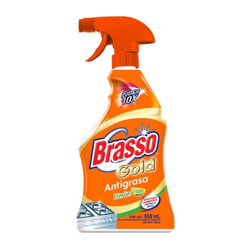 Desengrasante en Spray Brasso Gold Antigrasa Limón 650ml