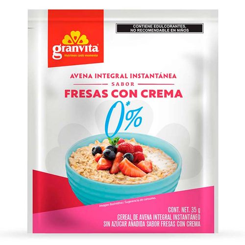 Avena Instantánea Granvita 0% azúcar Fresa 35g