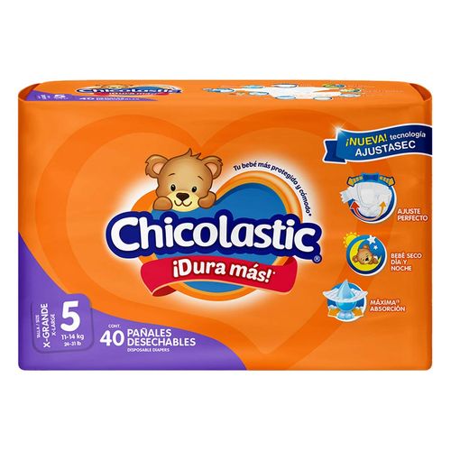 Pañales Chicolastic Talla 5 X Grande 40 pañales