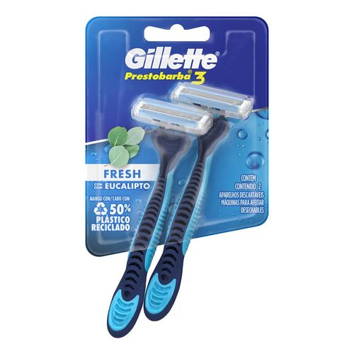 Rastrillos Desechables Gillette Prestobarba3 Cool Reciclable 2 Unidades