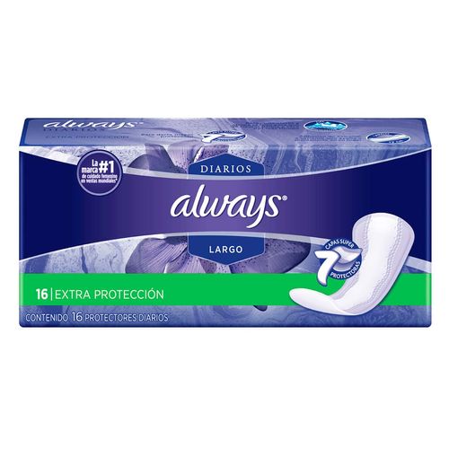 Protectores Diarios Always Largo 16 Unidades
