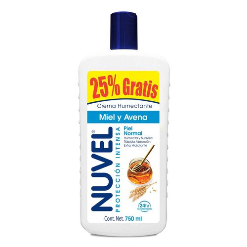 Crema Corporal Nuvel Protección Intensa Extra Humectante Aceite de Arándano 750ml