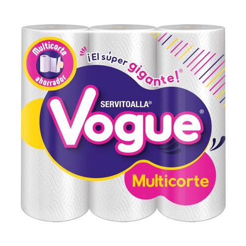 Toallas de Papel Vogue 3 Rollos con 60 hojas