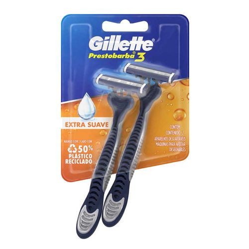 Rastrillos Desechables Gillette Prestobarba3 con Afeitadas Suaves 2 Unidades