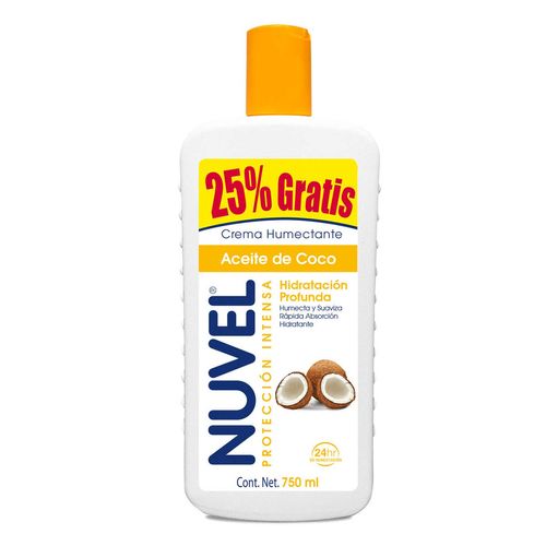 Crema Corporal Nuvel Protección Intensa con Aceite de Coco 750ml