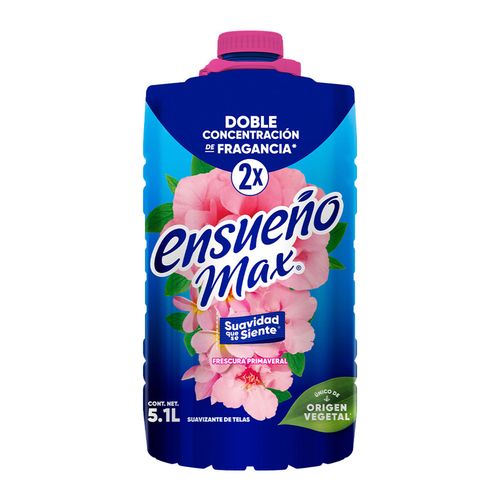 Suavizante de Telas Ensueño Max Zero Enjuague Frescura Primaveral 5.1L