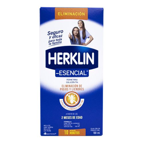Tratamiento Capilar para Piojos Herklin Novo 2000 Solución en Seco 100ml