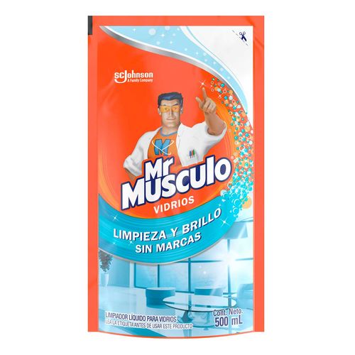 Limpiador Liquido Mr. Músculo Vidrios 500ml