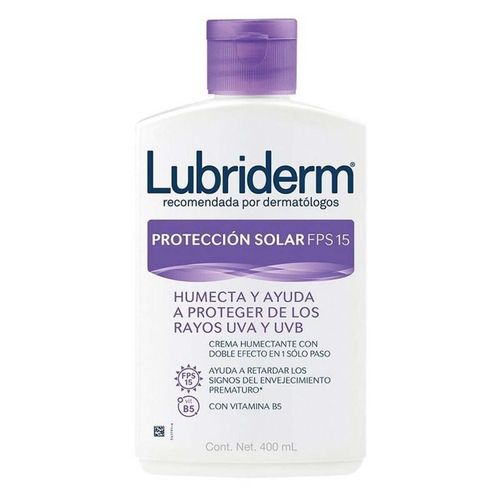 Crema corporal Lubriderm protección solar UV FPS15 400ml