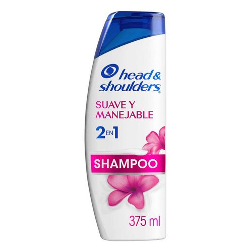 Shampoo Head & Shoulders 2 en 1 Suave y Manejable 375 ml