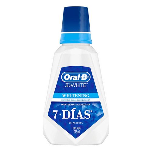 Enjuague Bucal Oral-B Blanqueador 3D White Whitening 7 Días 273ml