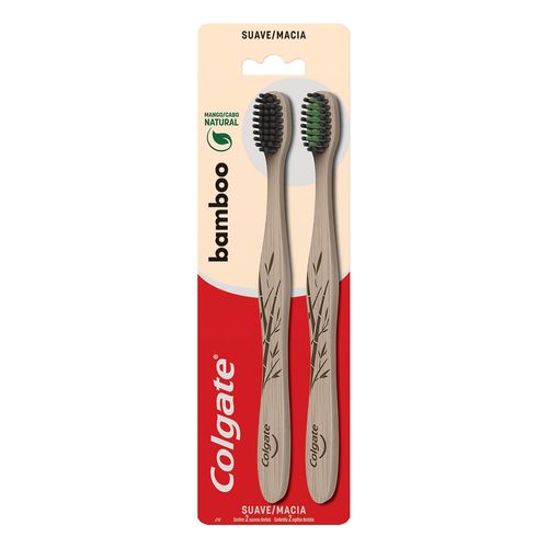 Cepillo de Dientes Colgate Bamboo Suave 2 Piezas