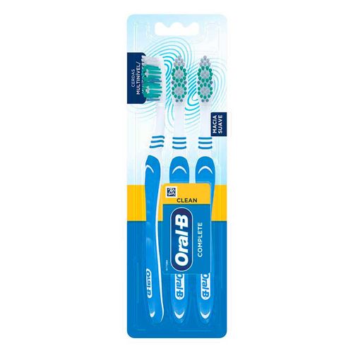 Cepillo de Dientes Oral-B Complete Limpia Profundamente 3 Cepillos