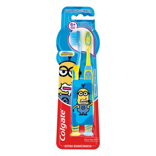 Cepillo de Dientes Infantil Colgate Smiles Minions +6 Años 2 Piezas