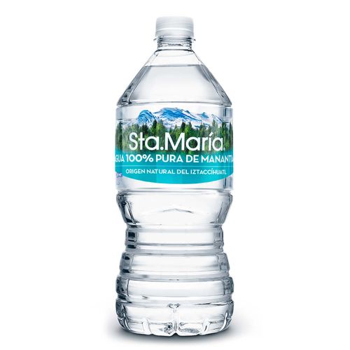 Agua de Manantial Santa María Botella 1L
