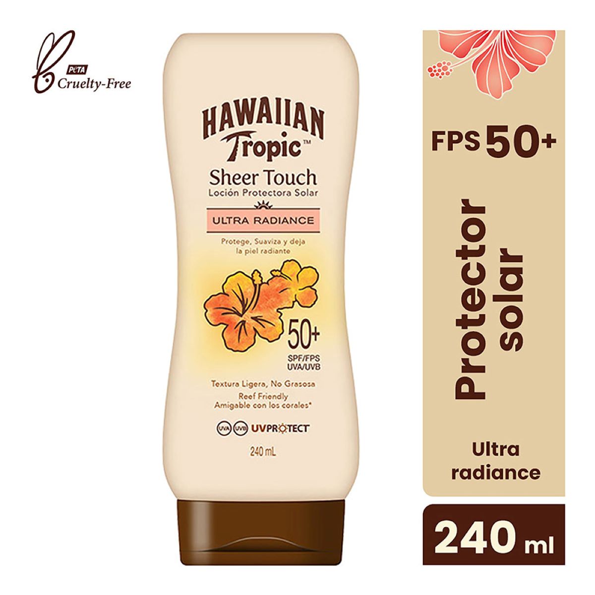 Protector Solar Hawaiian Tropic Sheer Touch 50+ FPS Loción 240ml | Chedraui