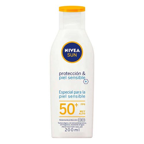 Protector solar NIVEA SUN piel sensible FPS 50+ 200ml