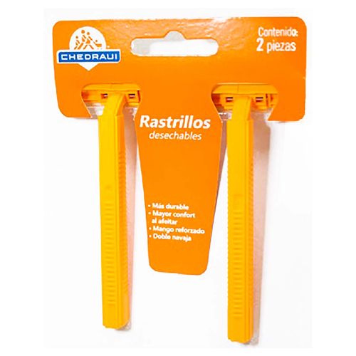 Rastrillos Desechables Chedraui de Cabeza Fija con Lubricante 2 Rastrillos