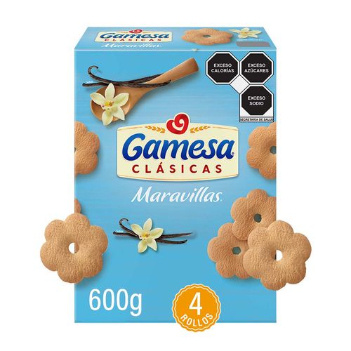 Galletas Gamesa Maravillas Vainilla 6 Paketines 600g