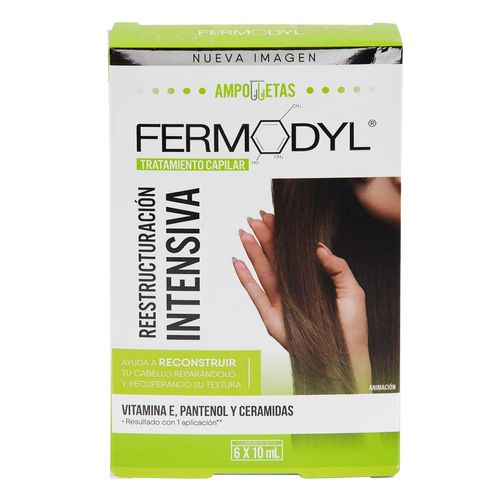 Tratamiento Capilar Fermodyl Reestructuración Intensiva 6 Ampolletas de 10ml